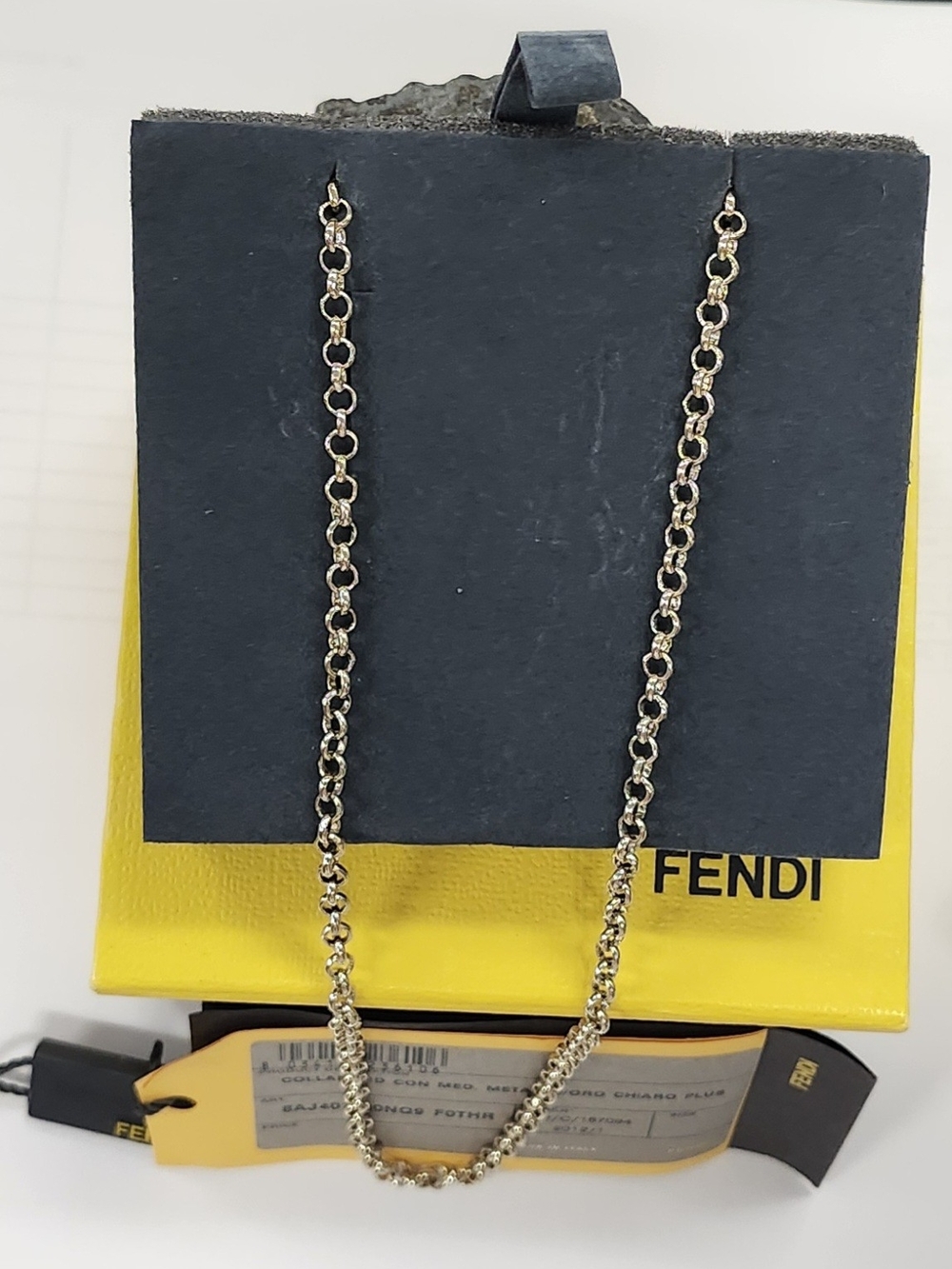 Fendi Gold-Tone Chain Necklace with Circular Links